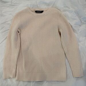 100% cotton Primark Cream Waffle Knit Sweater- 4-5 years